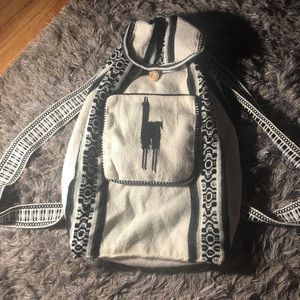 Handmade llama backpack